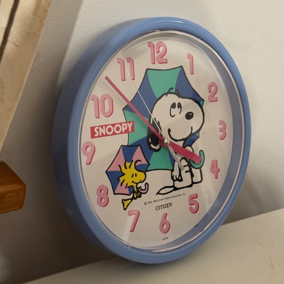 Authentic Citizen Japan Snoopy wall clock, 1980s works perfect! Vintage peanuts - Picture 8 of 8